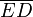  overline{ED} 